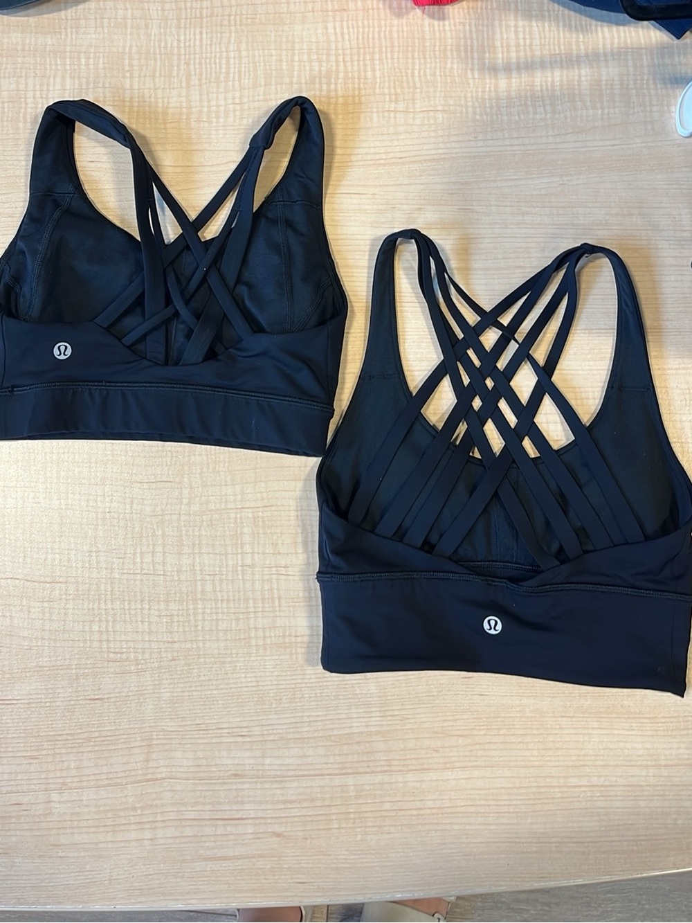 lululemon athletica Black Strappy Crisscross Sports Bra Duo size 2